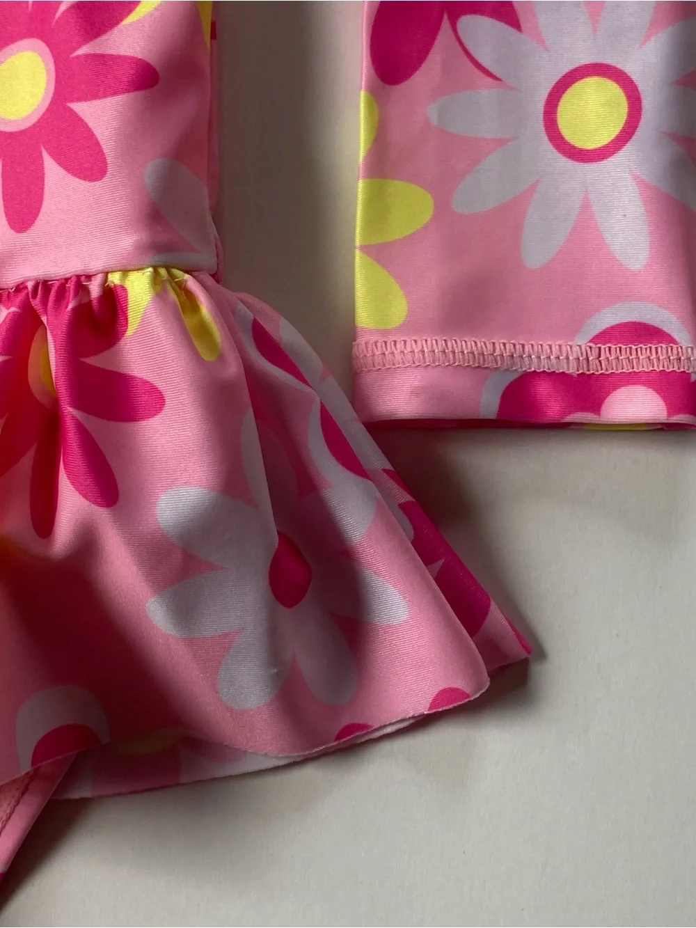 Baby Girl’s Rashguard Swimsuit Size 12 months Pink Floral One Piece Sol Borne